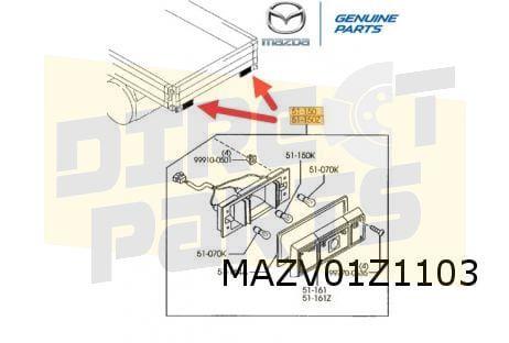 Mazda E2200 Pick-up achterlichtunit Links Origineel!  SA1051, Neuf, -, -, Mazda