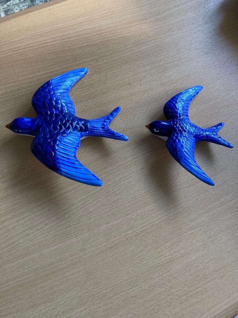 2 magnifiques hirondelles en céramique - andorinhas, Enlèvement ou Envoi