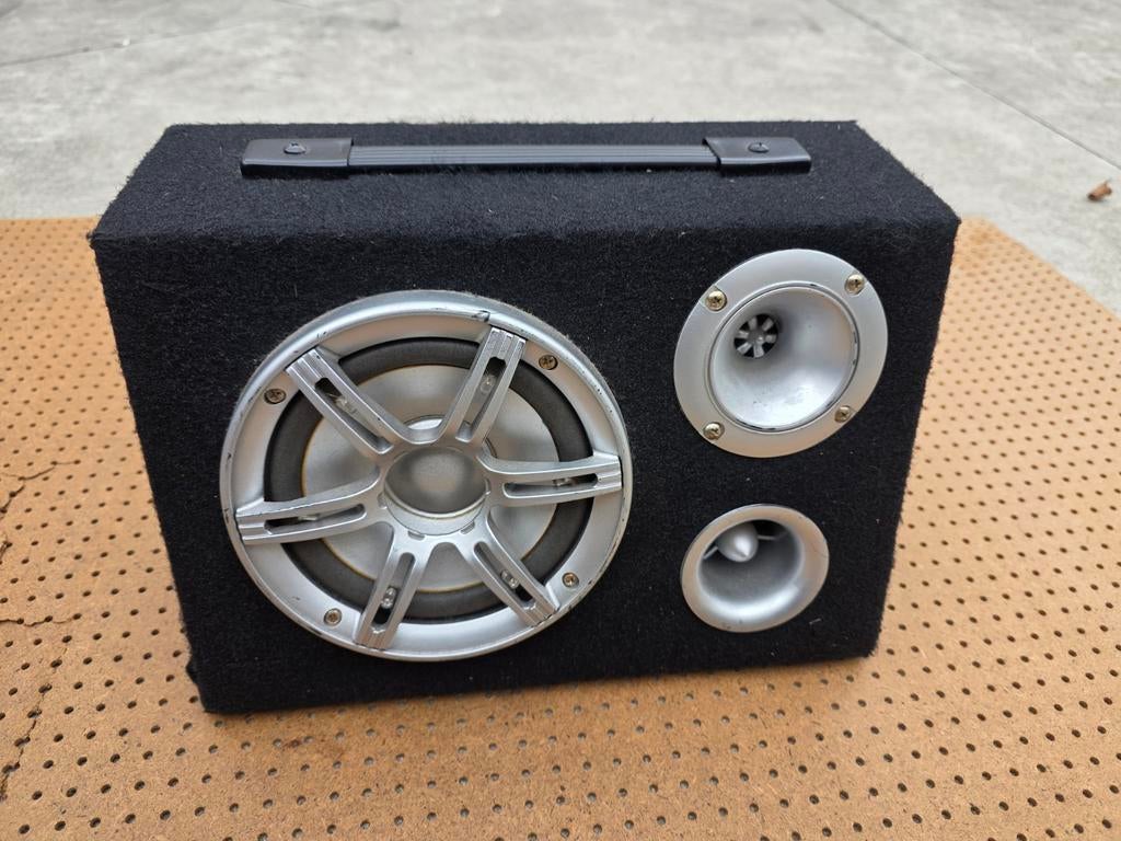 Compacte luidspreker box – draagbare speaker met handvat, Auto diversen, Autospeakers, Ophalen of Verzenden, Zo goed als nieuw