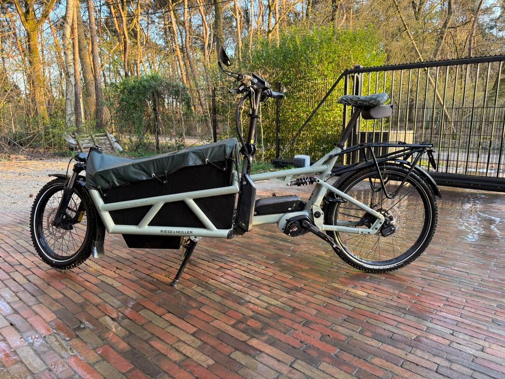 Riese muller bakfiets load 45/u riem en rohloff , 1000wh bat, Fietsen en Brommers, Elektrische fietsen, Ophalen, Zo goed als nieuw