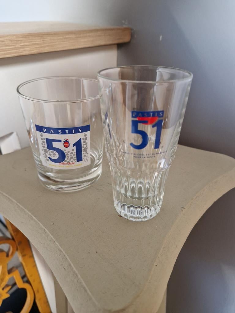 2 verres Pastis 51, Enlèvement ou Envoi