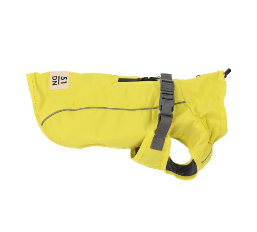 51 Degrees North honden-regenjas fluo geel 48cm, Ophalen, Zo goed als nieuw, Hondenjas