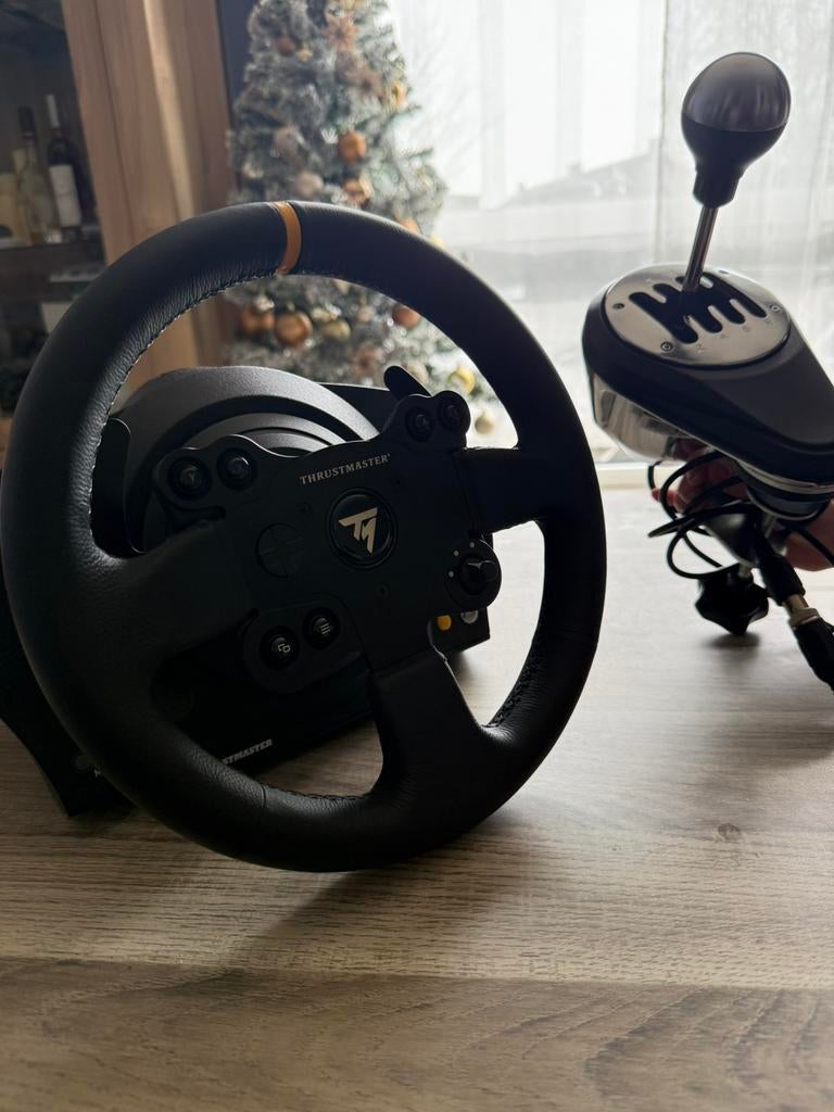 Thrustmaster TX Leather Edition | TH8A Shifter | Pedalen, Ophalen, Zo goed als nieuw, Stuur of Pedalen