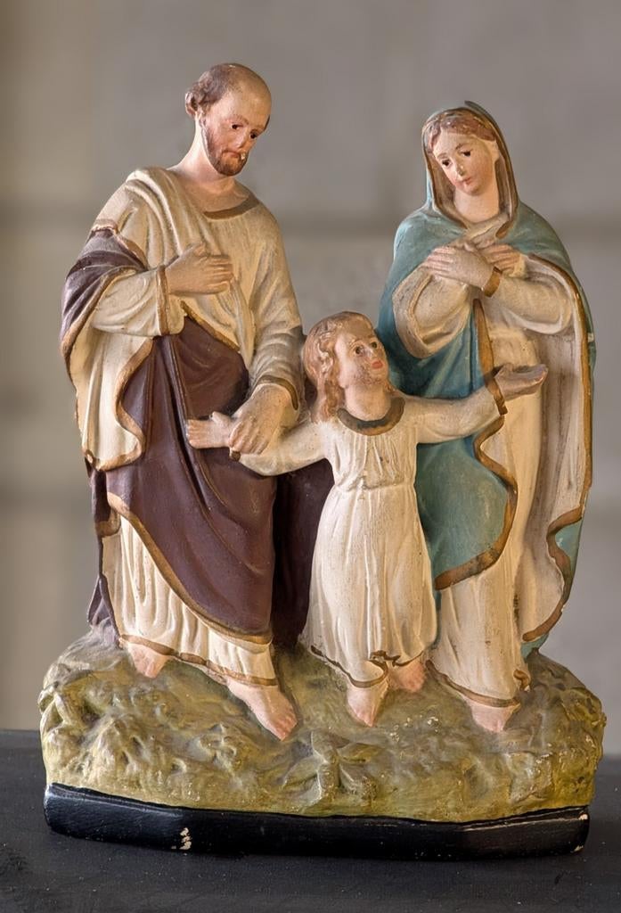 Statue sacrée en plâtre de Joseph Jesus Mary, Antiquités & Art, Enlèvement