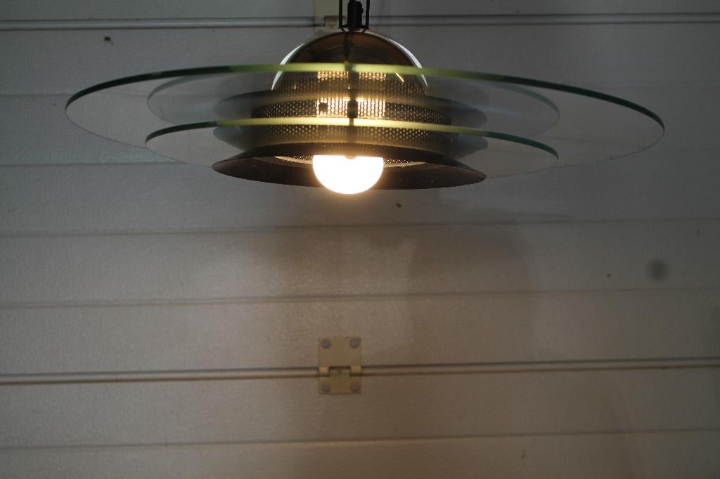 Luster, Huis en Inrichting, Lampen | Kroonluchters, Ophalen, Gebruikt, Glas, Tijdloos