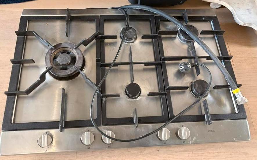 gasvuur atag 5 KOOKBEKKENS 1 GROOT, Ophalen, Zo goed als nieuw, Inductie