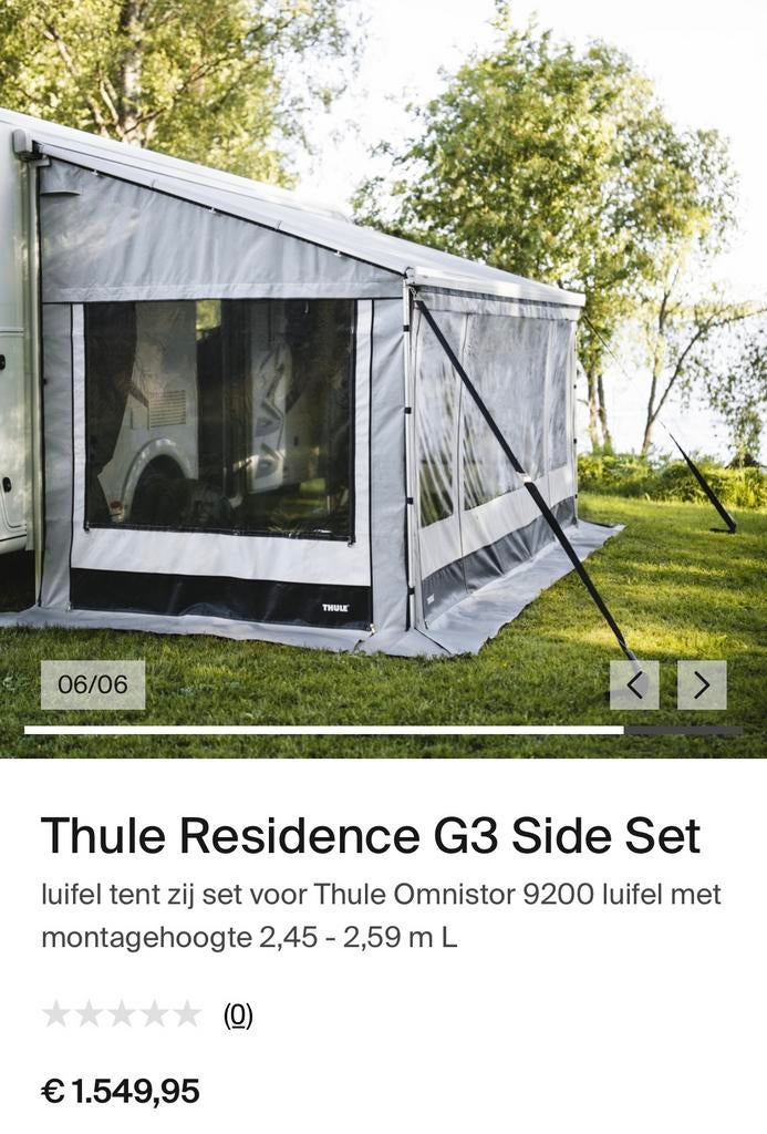 Thule Residence G3 Side set L, Caravans en Kamperen, Voortenten en Luifels, Ophalen, Nieuw, Thule