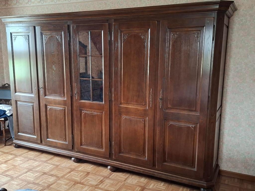 Massief eiken slaapkamer, Huis en Inrichting, Slaapkamer | Complete slaapkamers, Ophalen, Zo goed als nieuw, Tweepersoons, Rustiek