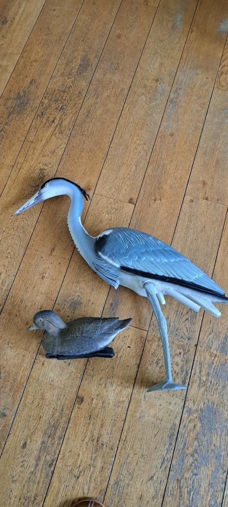 Reiger en drijfeend in pvc, Ophalen