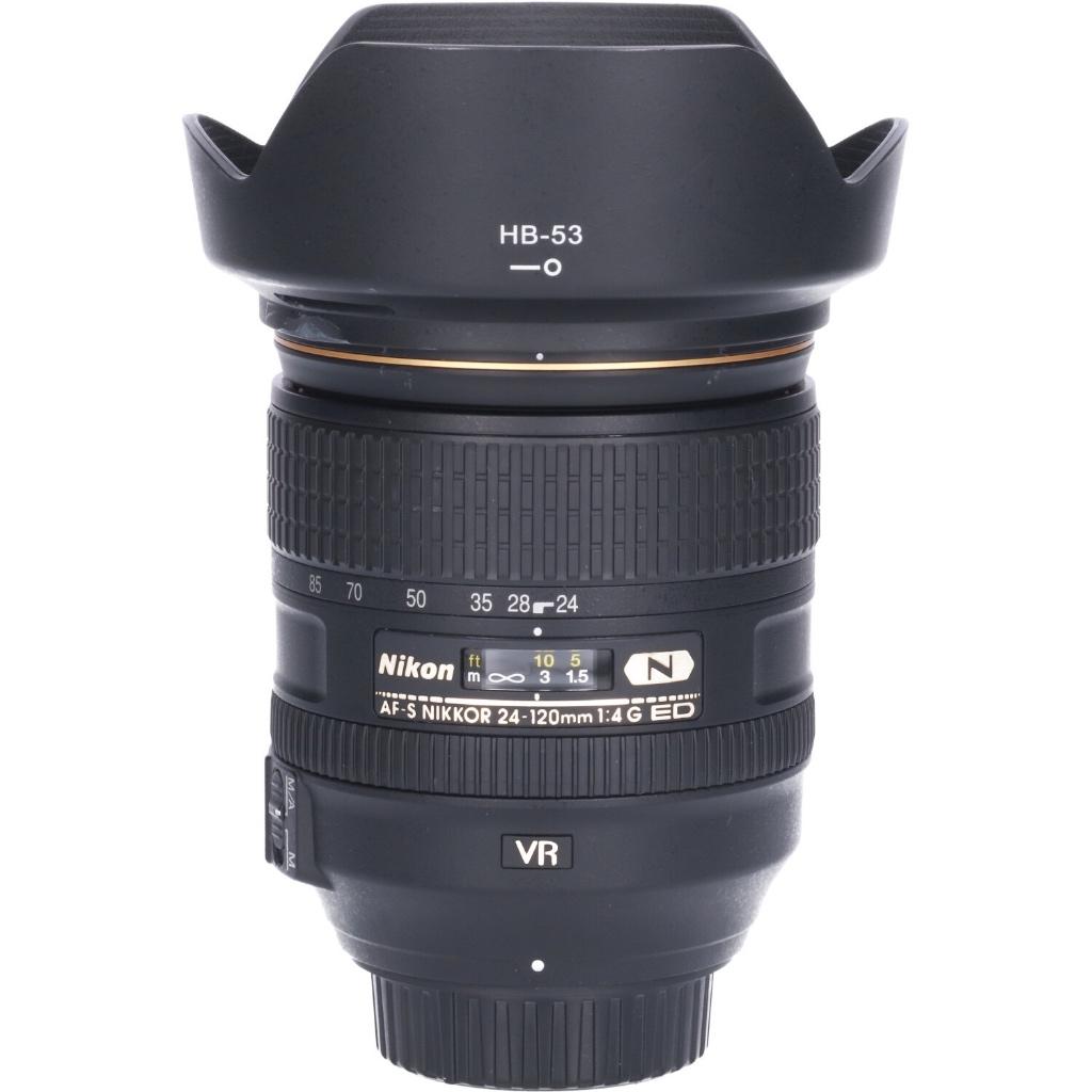 Nikon AF-S 24-120mm F/4.0G ED VR + HB-53 + Soft lens hoes, Ophalen, Zo goed als nieuw, Zoom