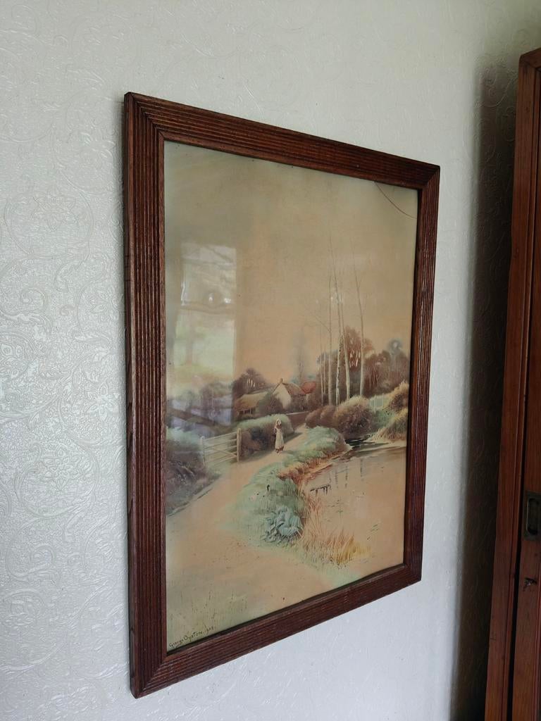 Aquarel kunstenaar George Oyston, Antiek en Kunst, Ophalen