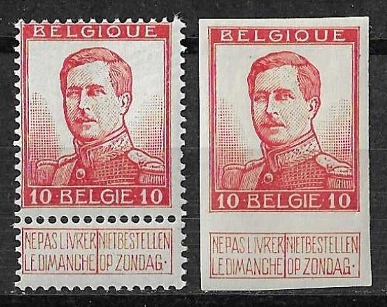 Belgique OPC 123 + imprimé S.M. le Roi Albert Ier **, Timbres & Monnaies, Timbres | Europe | Belgique, Neuf, Enlèvement ou Envoi