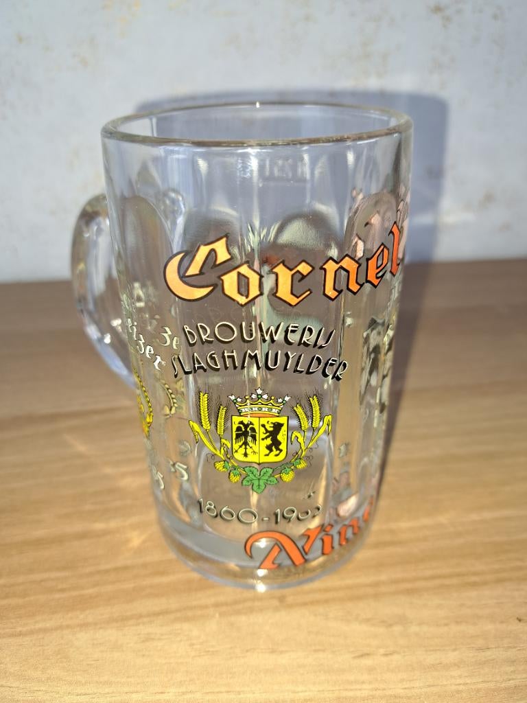 Glas Cornel bier - brouwerij Slaghmuylder - Ninove - 1985, Ophalen of Verzenden, Zo goed als nieuw, Overige typen