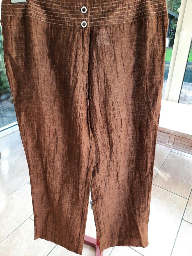Stijlvolle broek FRANKENWALDER - 42, Bruin, Maat 42/44 (L), Ophalen of Verzenden, Lang