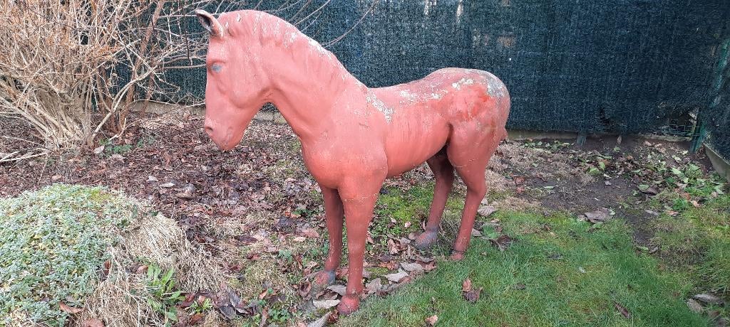 Stenen paard, Tuin en Terras, Ophalen, Gebruikt, Steen, Dierenbeeld