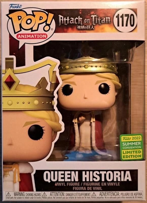 Funko Pop Attack on Titan Queen Historia #1170, Collections, Enlèvement ou Envoi, Comme neuf