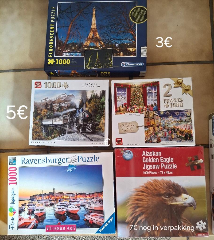 Puzzel volwassenen, Ophalen, 500 t/m 1500 stukjes, Zo goed als nieuw, Legpuzzel