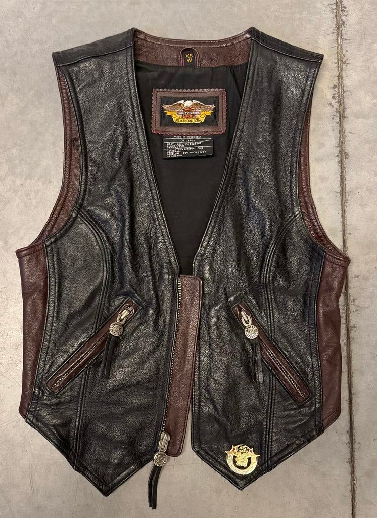 Vest Harley Davidson, dames, maat XS W, Ophalen, Tweedehands, Dames, Jas | leer