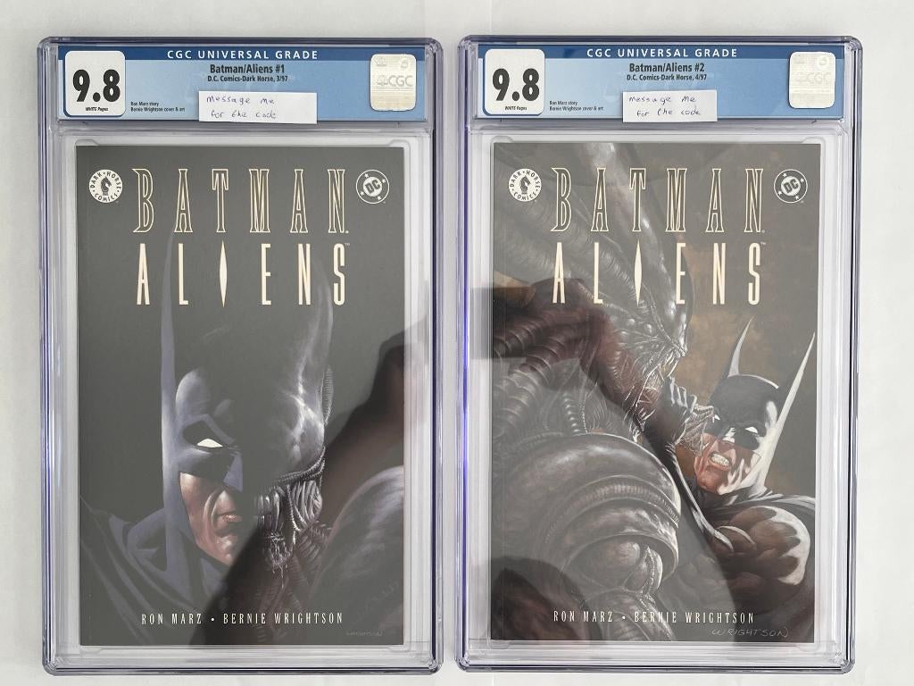CGC Comics Batman Aliens #1 & #2 beide 9.8, Amerika, Ron Marz, Nieuw, Ophalen of Verzenden