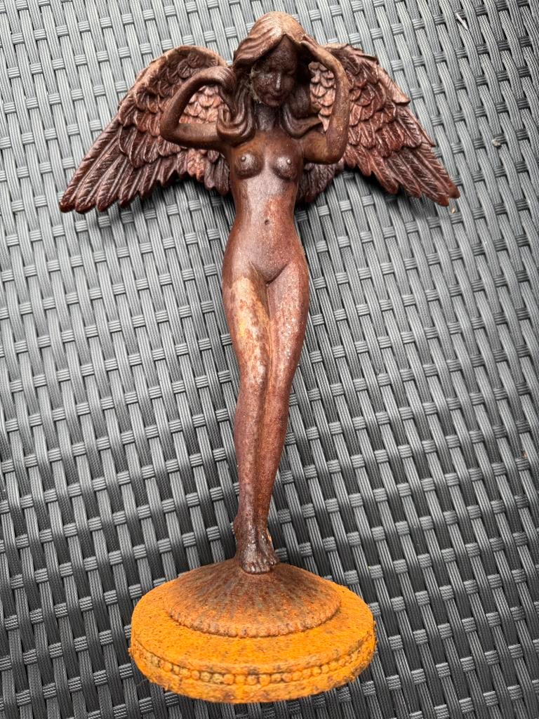 Gietijzeren engel. Hoogte: 36cm, Antiek en Kunst, Ophalen of Verzenden