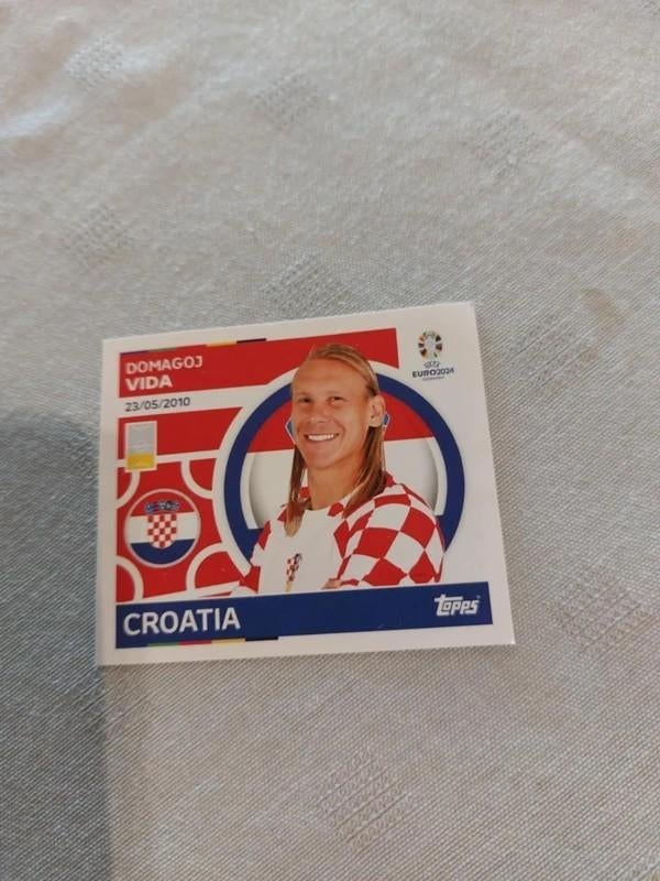 Topps/Sticker/Domagoj Vida/Kroatië/UEFA Euro 2024, Ophalen of Verzenden, Nieuw, Poster, Plaatje of Sticker