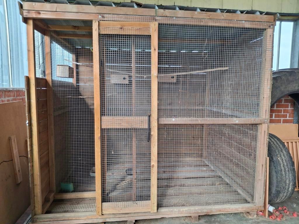 Mooie grote volière met sas te koop, Enlèvement, Volière