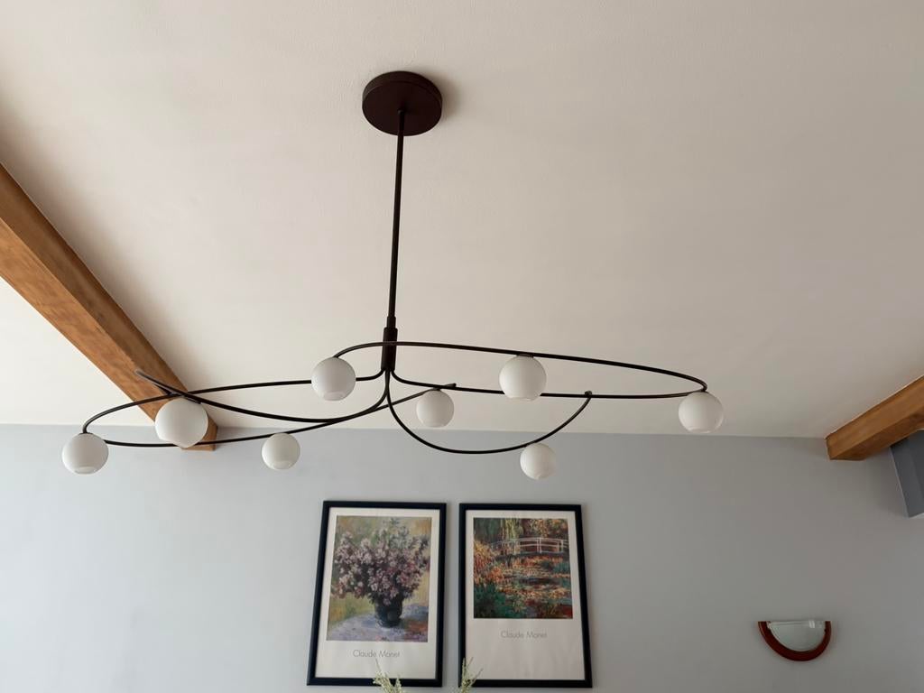 kroonluchter en vloerlamp set, Enlèvement, Comme neuf