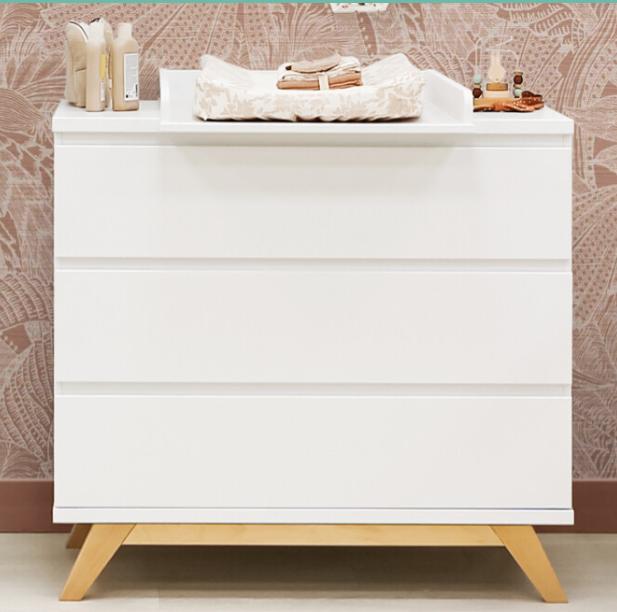 Baby bed met commode Bopita Lynn incl. matras, Gebruikt, 70 tot 85 cm, 160 tot 180 cm, Ophalen