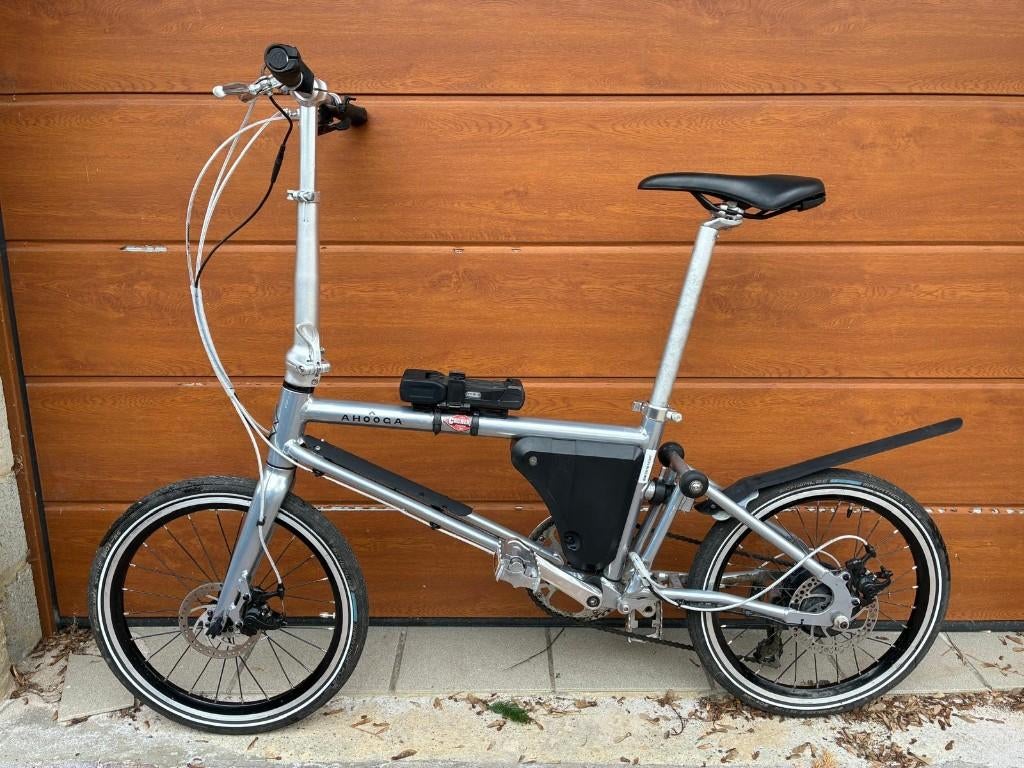 Ahooga vélo électrique pliable, Vélos & Vélomoteurs, Enlèvement, Comme neuf, 50 km par batterie ou plus