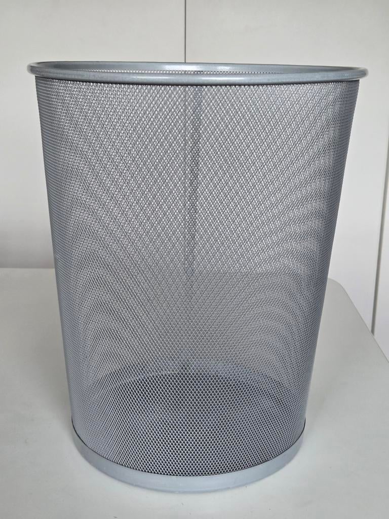 Grijze aluminium papiermand, Ophalen of Verzenden, Zo goed als nieuw