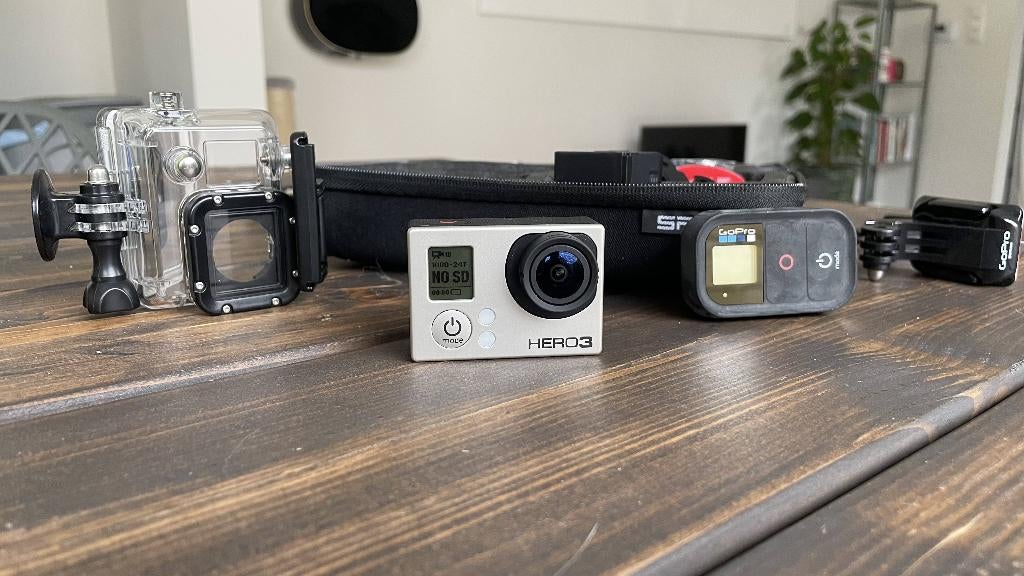 GoPro Hero 3 met diverse mounts en case, Ophalen, GoPro