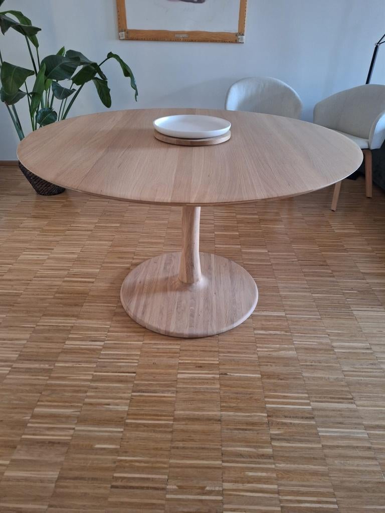 Table ronde en bois, Maison & Meubles, Neuf, 100 à 150 cm, Quatre personnes, Rond