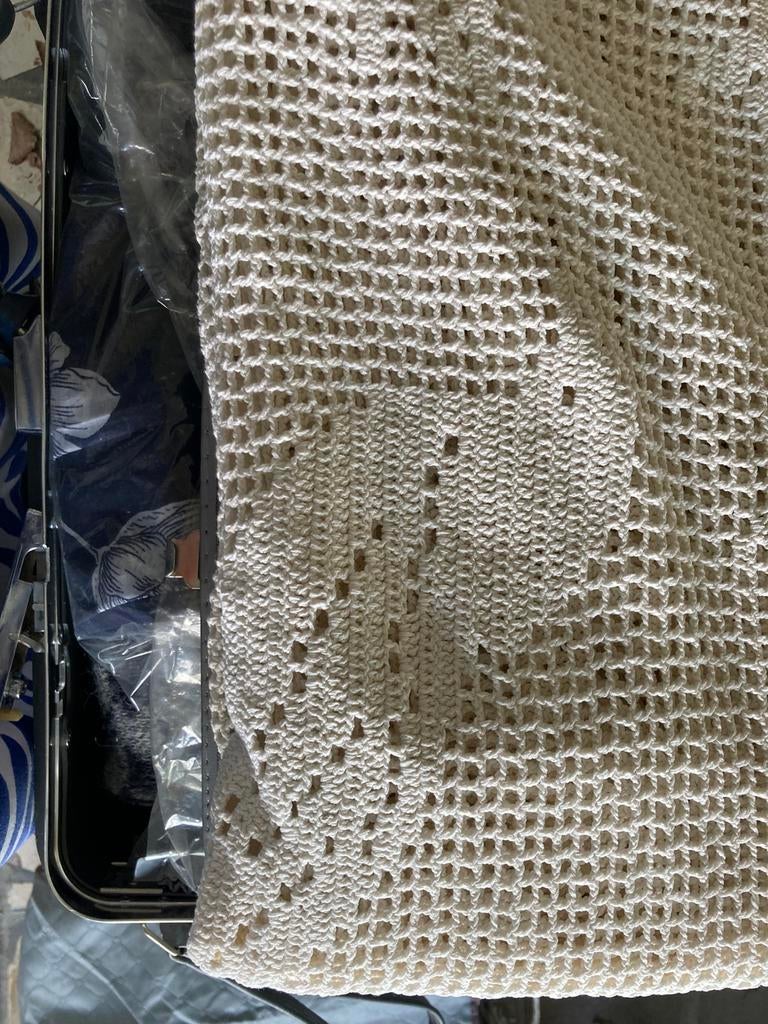 Couvre-lit, Beige, Comme neuf, Enlèvement, Couverture ou Couette