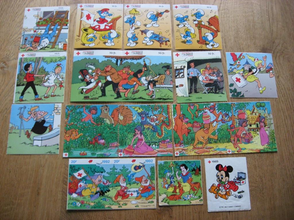 Stickers Nero Sneeuwwitje en de 7 Dwergen Jommeke Smurfen, Enlèvement ou Envoi, Comme neuf, Bande dessinée ou Dessin animé