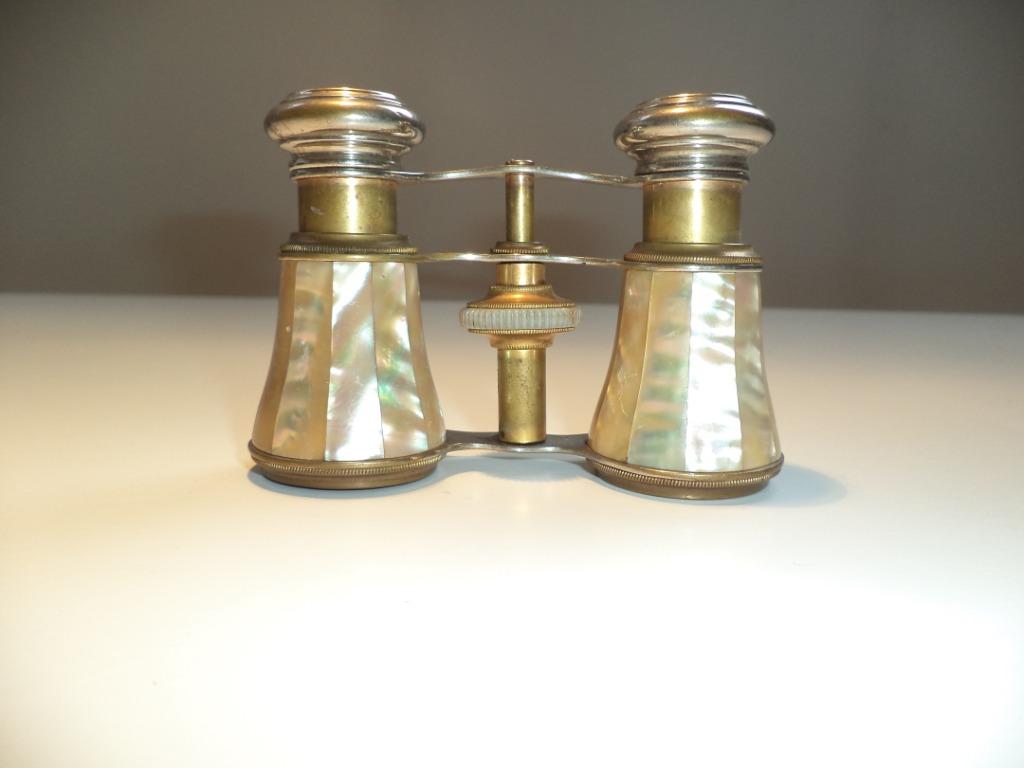 antieke operakijker verrekijker opera parelmoer nacre koper, Ophalen of Verzenden