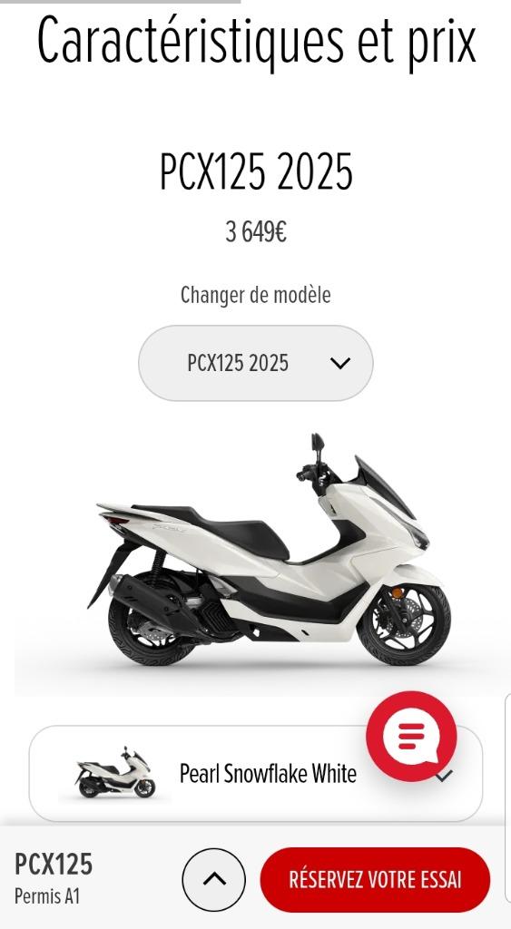 Honda pcx 125cc uit het jaar 2022, Motoren, Motorrijbewijs A, Particulier, 125 cc, 11 kW of minder
