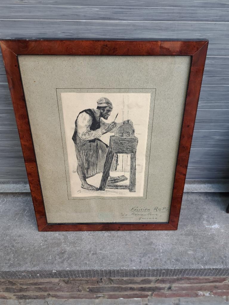 Gravure le rémouleur de Félicien rops, Enlèvement ou Envoi