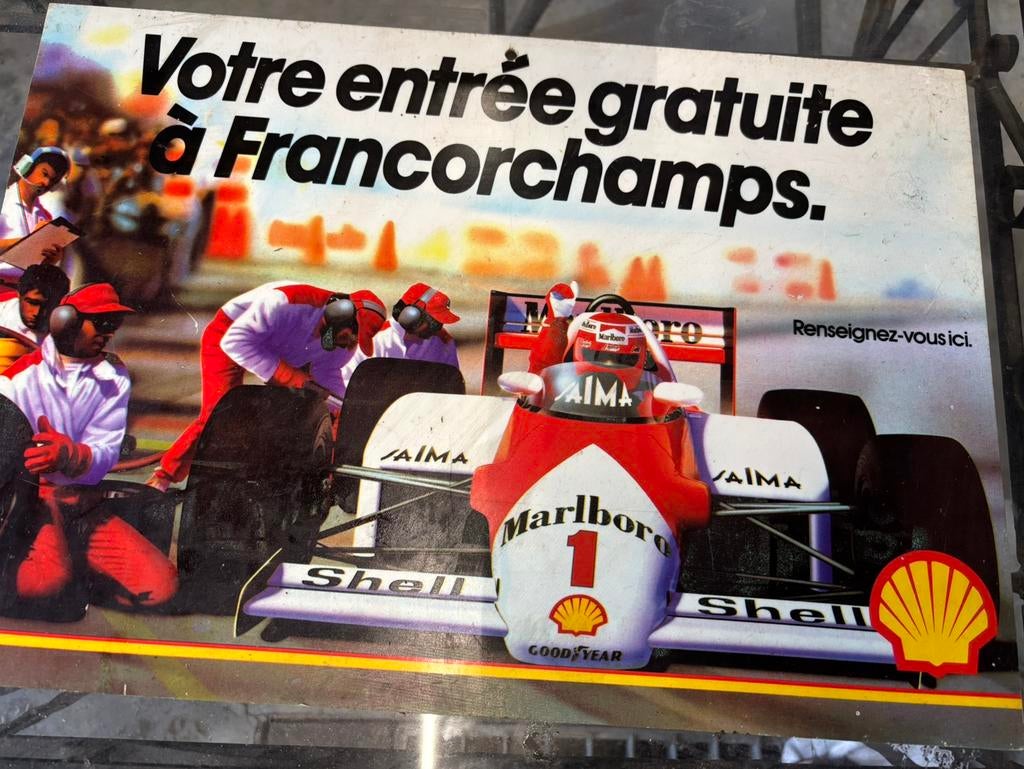 Ancienne enseigne marlboro spa francorchamp, Collections, Marques & Objets publicitaires, Enlèvement ou Envoi, Comme neuf