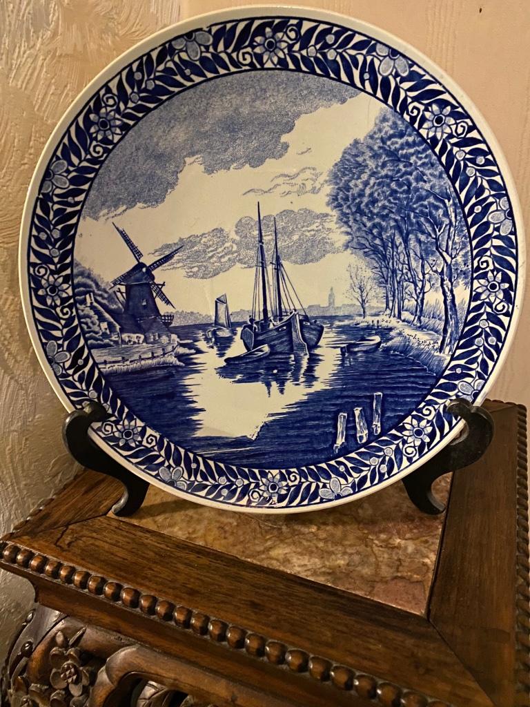 Grande assiette de Delft., Ophalen