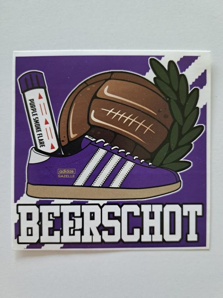 Autocollant vintage - Beerschot - Anvers - Football - Adidas, Enlèvement ou Envoi, Comme neuf, Sport