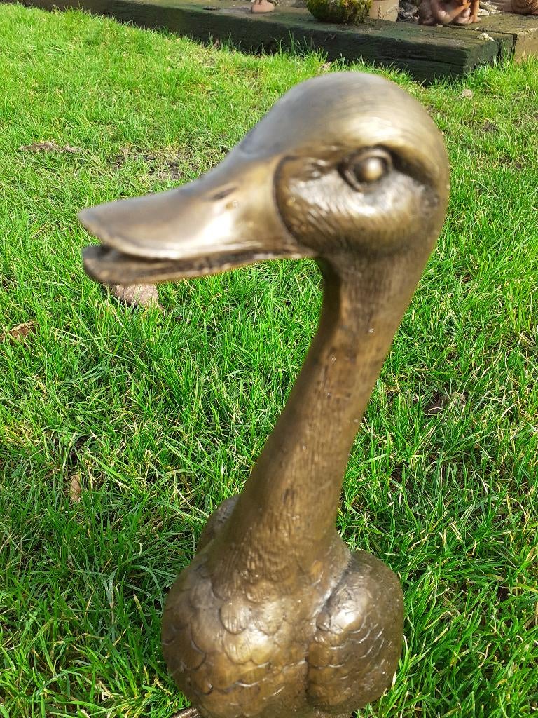 BRONZEN BEELD DAT EEN EEND VOORSTELT, Ophalen of Verzenden, Brons