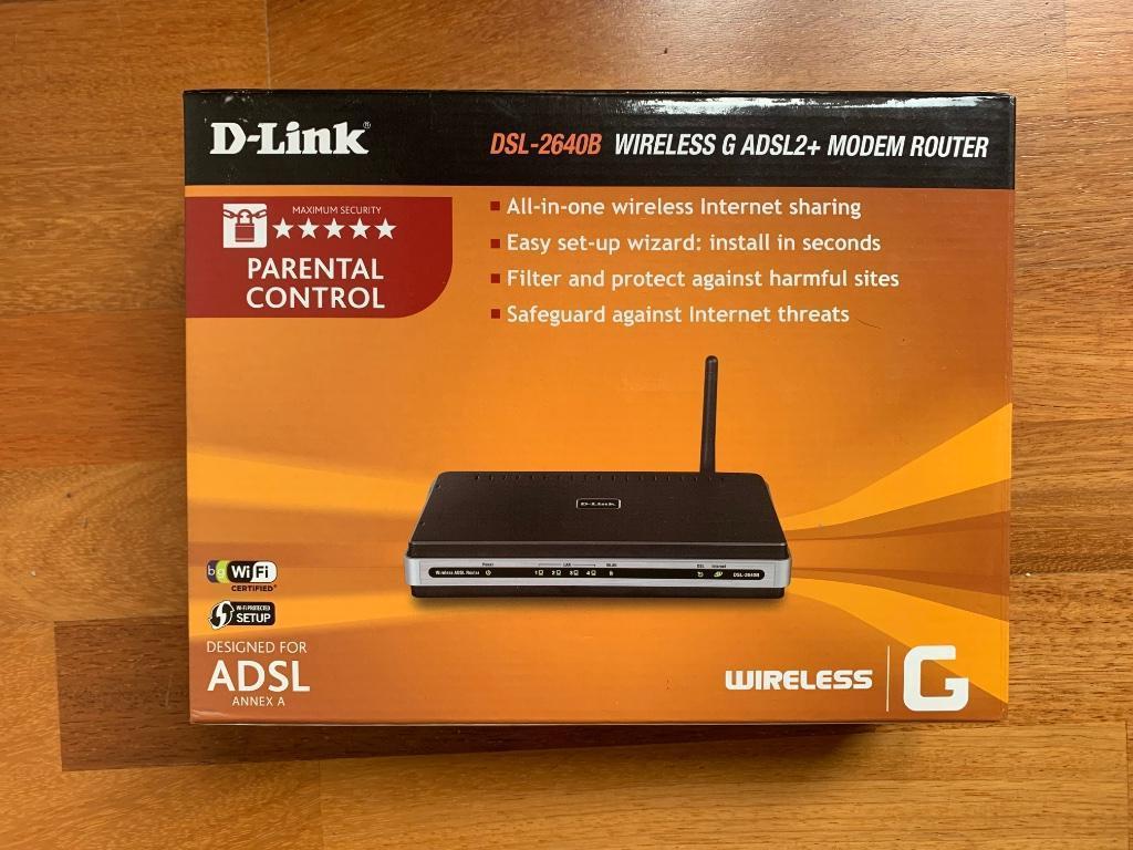 D-Link DSL-2640B Routeur-modem ADSL2/2+ G sans fil, Ophalen of Verzenden, Router, D- Link