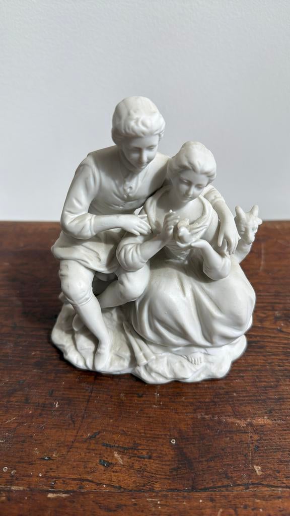 Porselein Biscuit liefdespaar, Verzamelen, Ophalen, Zo goed als nieuw, Mens