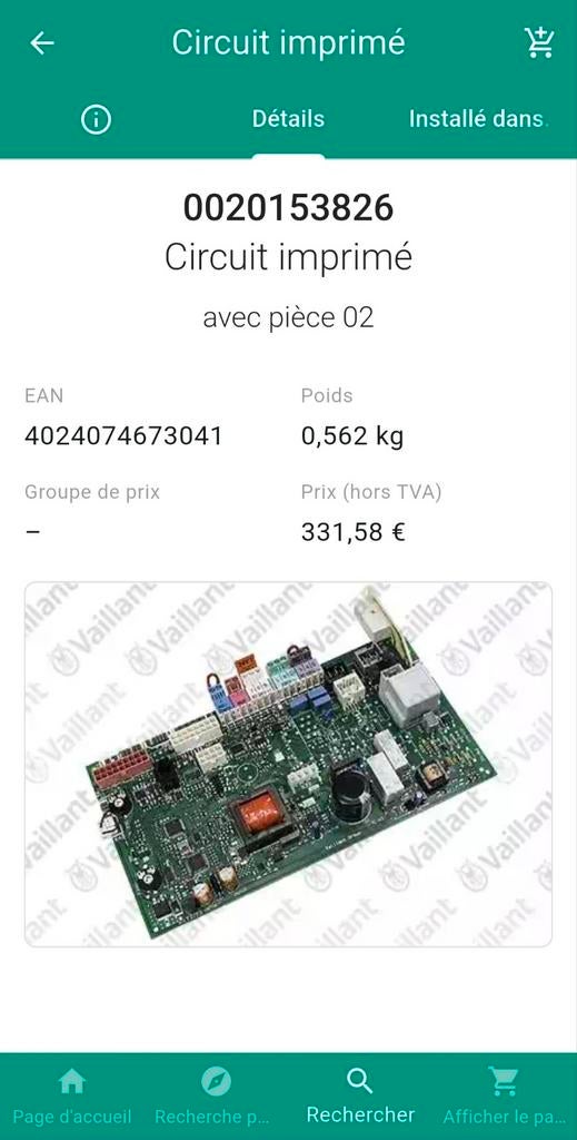 Carte Vaillant ecoCOMPACT VSC FR (100% Neuve), Neuf