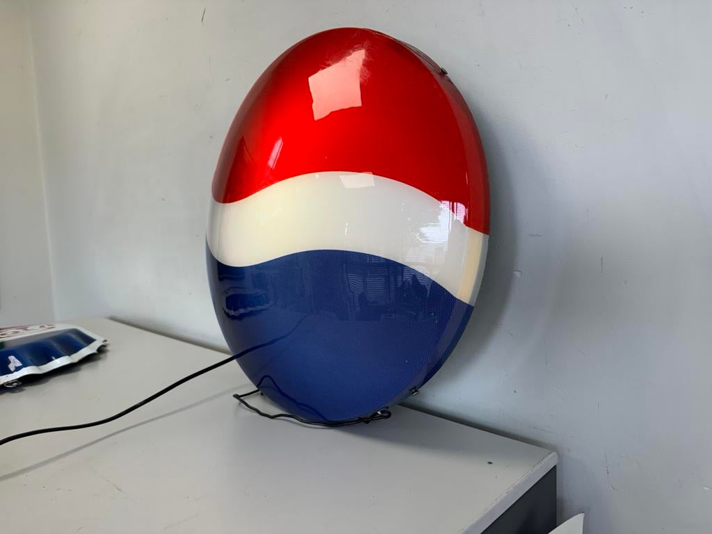 Ancienne boîte à lumière publicitaire Pepsi Cola, Collections, Marques & Objets publicitaires, Enlèvement, Utilisé, Table lumineuse ou lampe (néon)