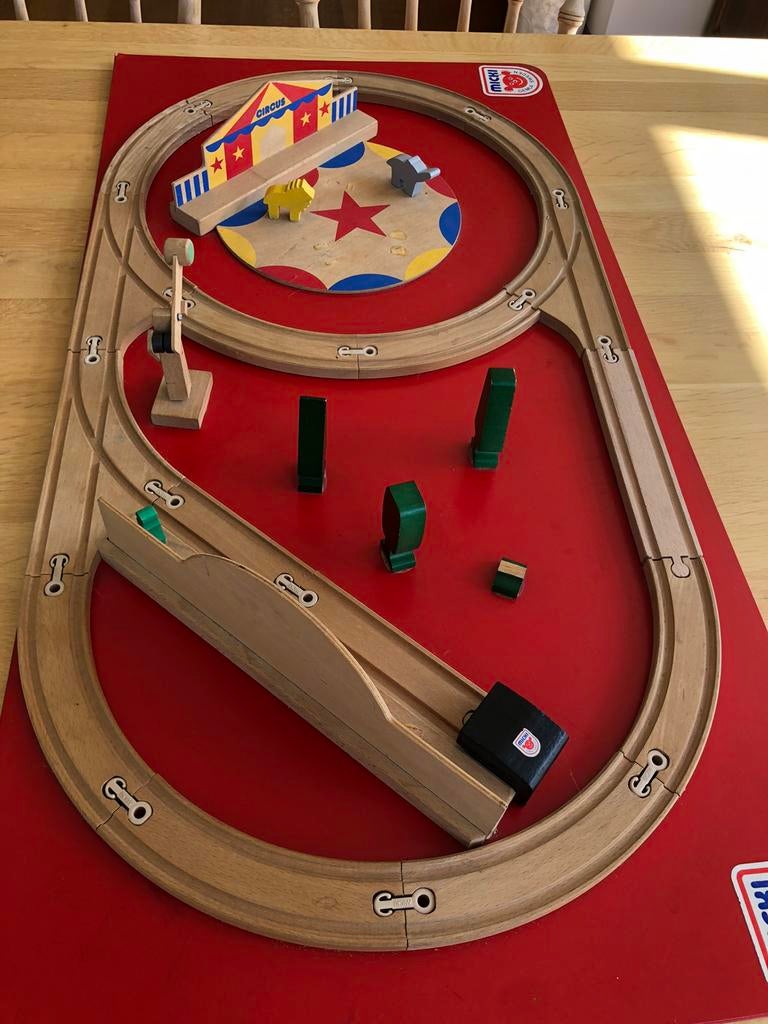 Houten treinbaan, Ophalen, Gebruikt