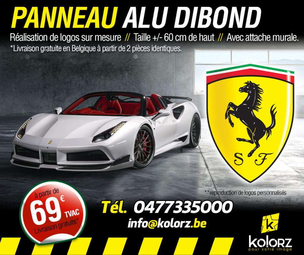 Panneaux Alu dibond 60 cm de haut, logo personnalisé., Enlèvement ou Envoi, Neuf, Panneau publicitaire