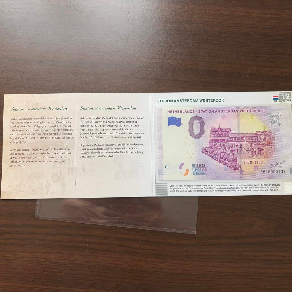 0 Euro souvenir biljet Station Amsterdam Westerdok, Postzegels en Munten, Bankbiljetten | Europa | Eurobiljetten, Ophalen of Verzenden