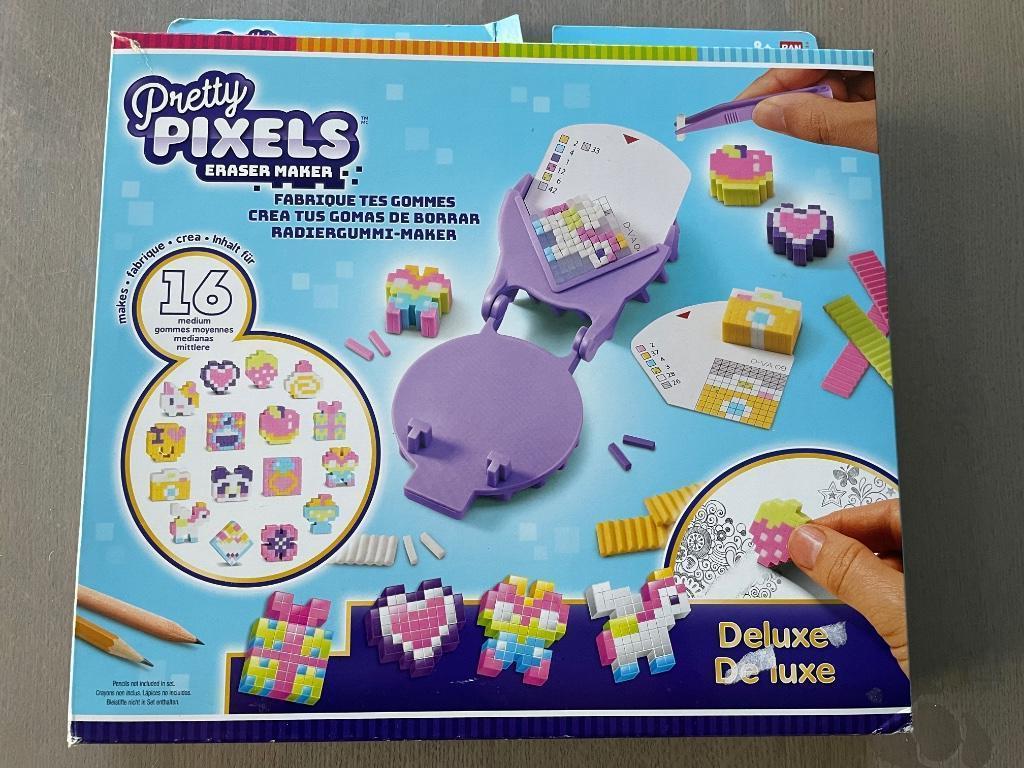 Zelfmaak gom -  Pretty Pixels eraser maker, Ophalen of Verzenden, Zo goed als nieuw