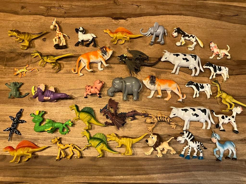 Set van dieren, draken en dino’s, Kinderen en Baby's, Speelgoed | Actiefiguren, Ophalen, Gebruikt